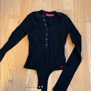 Black Long Sleeve Bodysuit